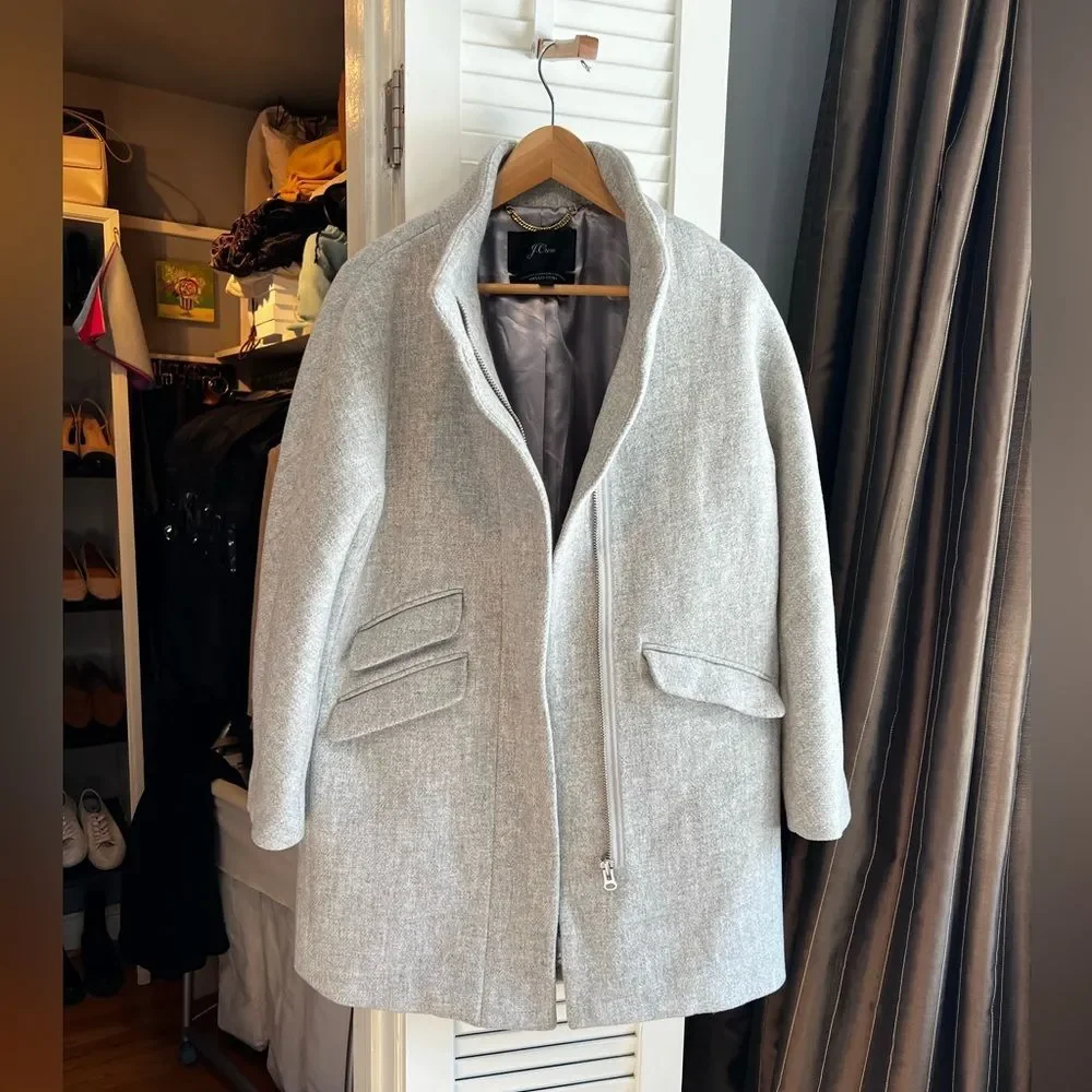 J. Crew Cocoon Stadium Cloth Coat - Picture 8 of 16